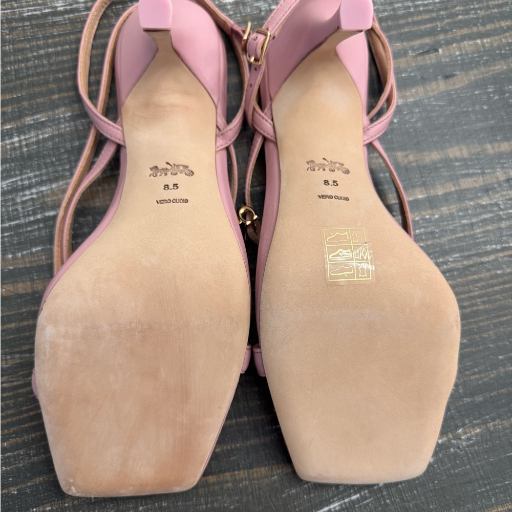 Coach Sandals Kaia Carnation Jute Heels- never worn - Picture 5 of 7